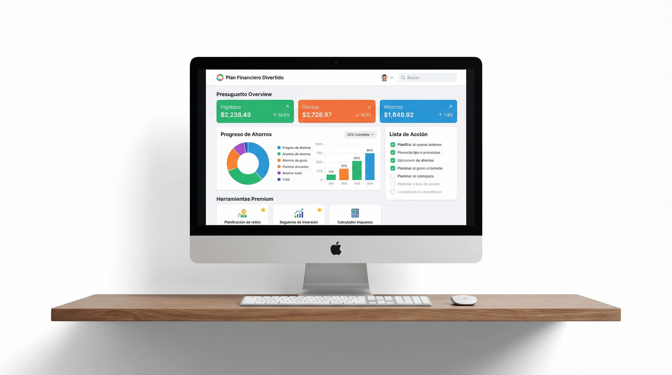 Plan de Finanzas en Desktop