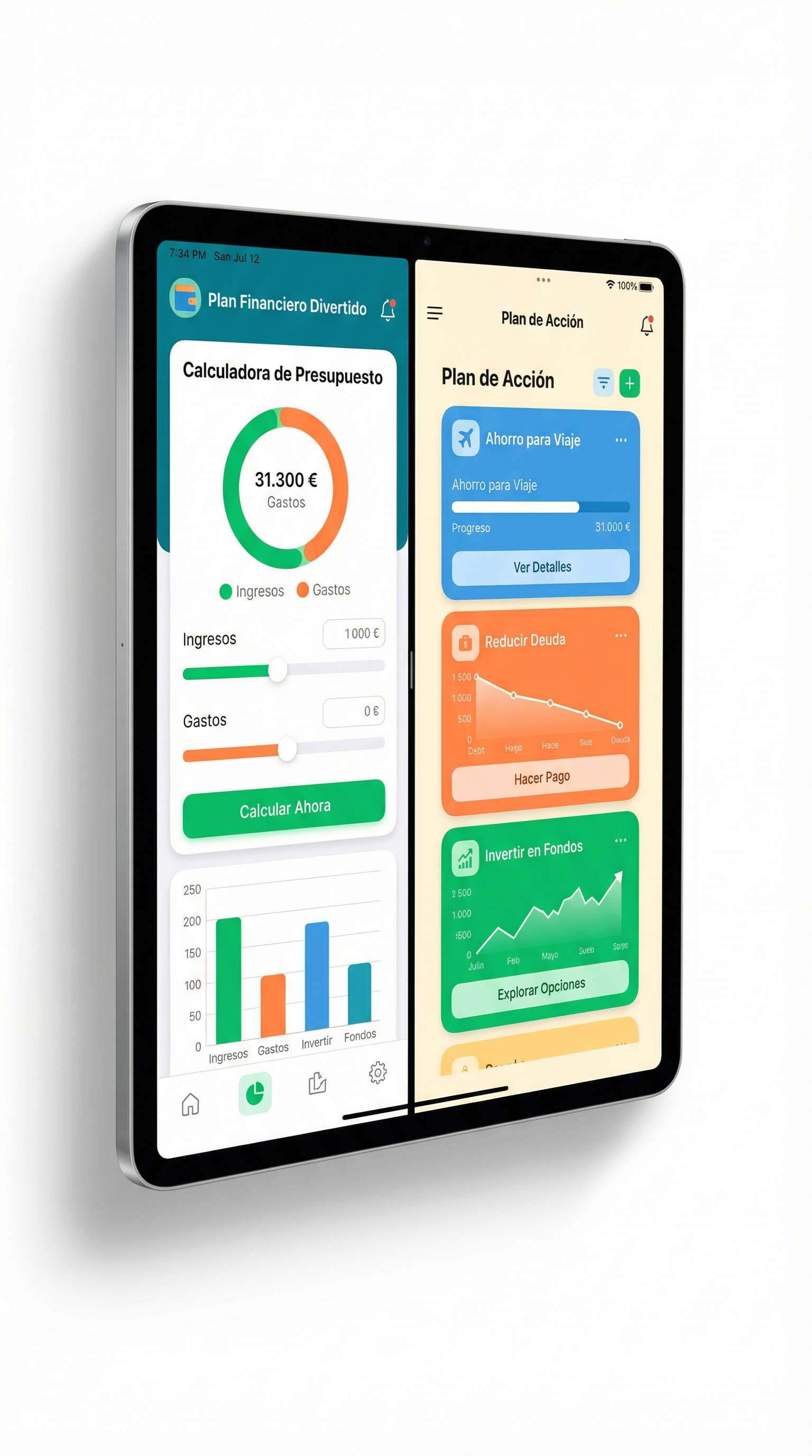 Plan de Acción en Tablet
